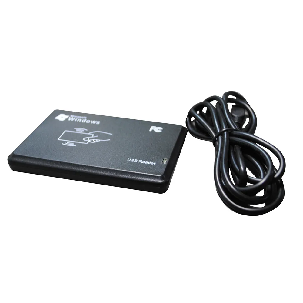 

13.56mhz MF1 card rfid reader + 2 pcs ic card,, wiegand 26, usb2.0 interface, driver free, IEC14443A