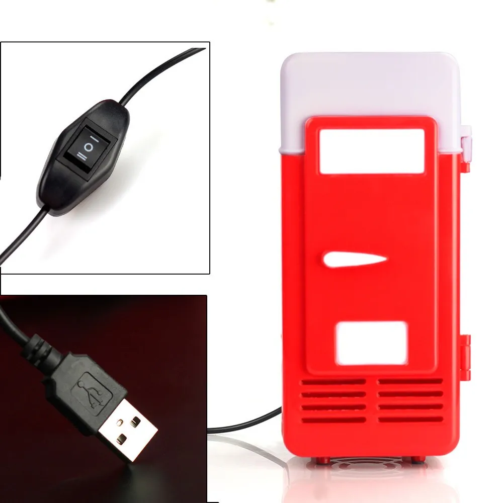 Креативный компьютер USB гаджет USB Холодильник тепло и холодный 2 в 1 черный красный цвета для колы и чашки использование на компьютере и power bank