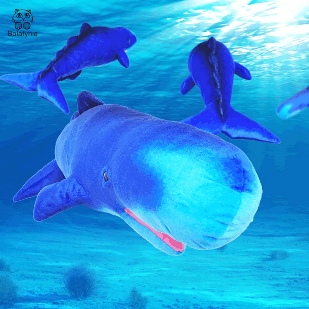 BOLAFYNIA Детская плюшевая мягкая игрушка морской Кит моделирование животных
