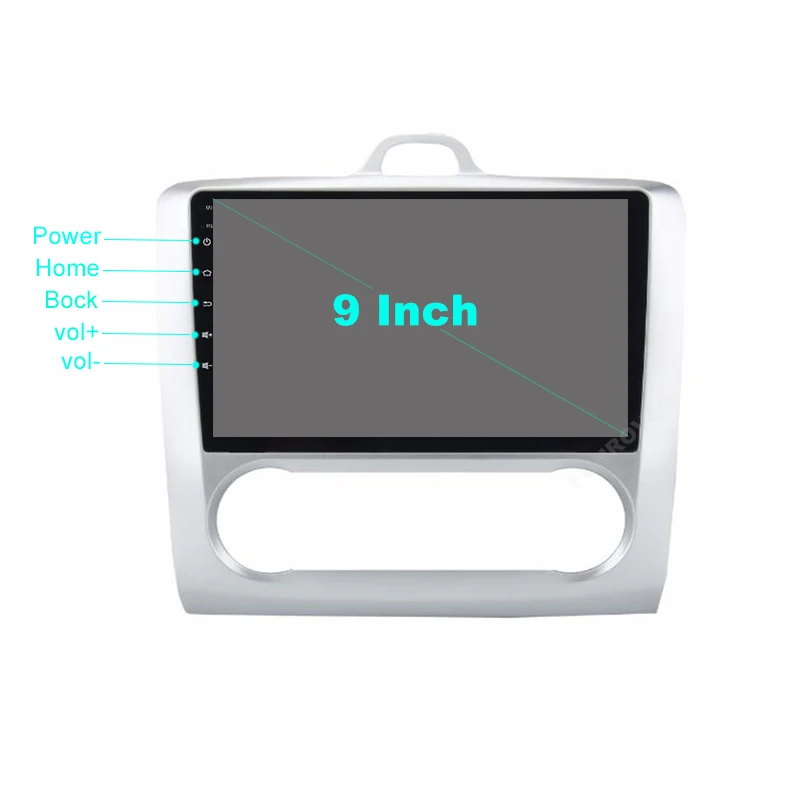 Clearance Funrover  9"8 cores Android 8.0 2 din Car dvd gps Player For Ford Focus 2 2004-2011 radio Autoradio Multimedia Stereo Head unit 5