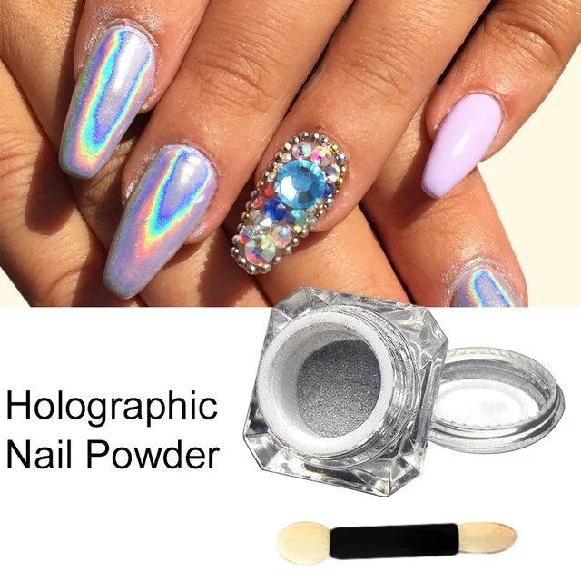 2016 New Arrival 1box Holographic Laser Powder Punk Nail Glitter 2016 New Arrival 1box Holographic Laser Powder Punk Nail Glitter Rainbow Chrome Metal Pigments Dust
