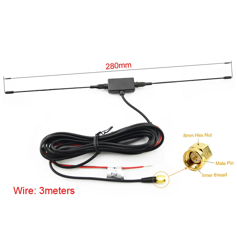 

Car SMA Active antenna with built-in amplifier for digital TV antenna