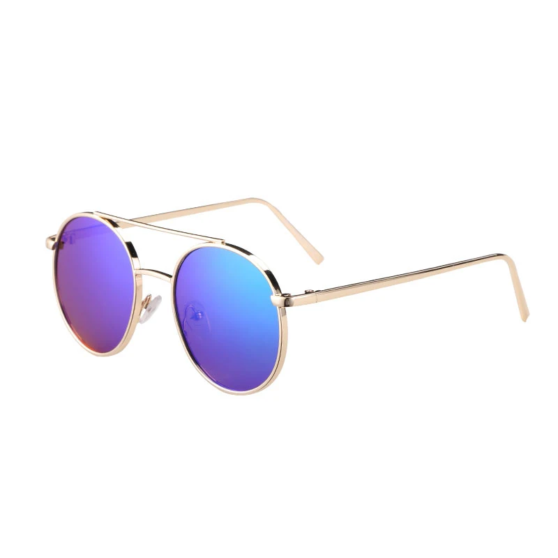 Новые модные детские солнцезащитные очки для мальчиков и девочек, детские солнцезащитные очки, UV400 зеркальные очки, цена T615 - Цвет линз: Синий