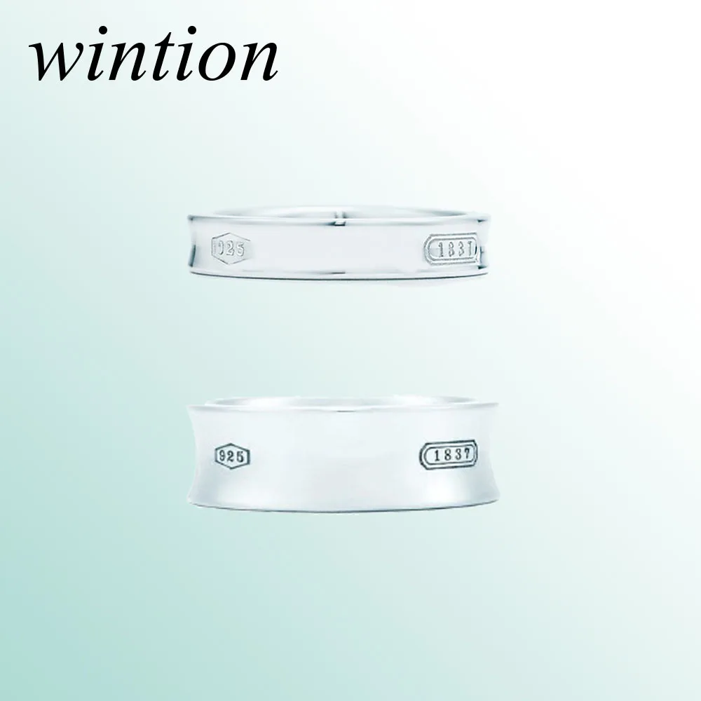 

Wintion Tiff Ring 925 Sterling Silver Origina High-end Quality Love Fashion Brand Jewelry Women Engagement Free Shipping Gift