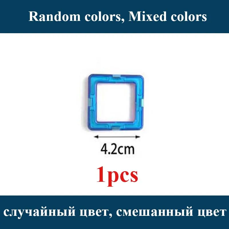 Мини-блоки, Магнитный конструктор, набор для строительства, модель и строительные игрушки, пластиковые магнитные блоки, развивающие игрушки для детей, подарок - Цвет: square