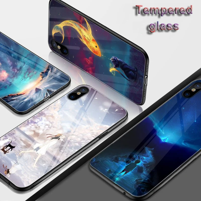 Новый Для iphone XS мобильный чехол для телефона закаленное стекло Жесткий Чехол