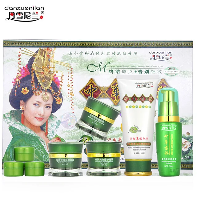 

Danxuenilan spot removing blemish whitening cream 5pcs/ set Free shipping Whitening rejuvenation blemish cosmetics set