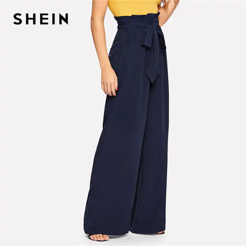 navy blue high waisted pants