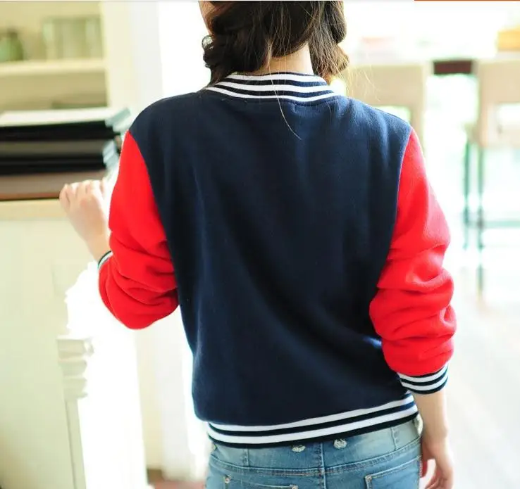 Letter Plus Velvet Plus Size Sweatshirt Female Cardigan Baseball Jacket Women Cotton Coats Letter Plus Velvet Plus Size Sweatshirt Female Cardigan Baseball Jacket Women Cotton Coats