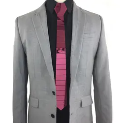 Модные галстуки с геометрическим узором ручной работы в полоску в клетку