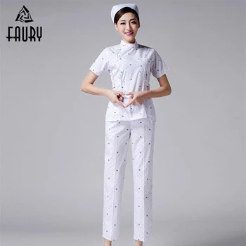 

2019 Summer Nurse Uniform Women Hospital Medical Scrub Clothes Set Hospital Beauty Salon Spa Workwear Clothes High Quality