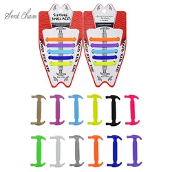 Детский Цветной творчества без шнурков силиконовые шнурки Бесплатная галстук с 10 эластичные крепления молотки шнурки