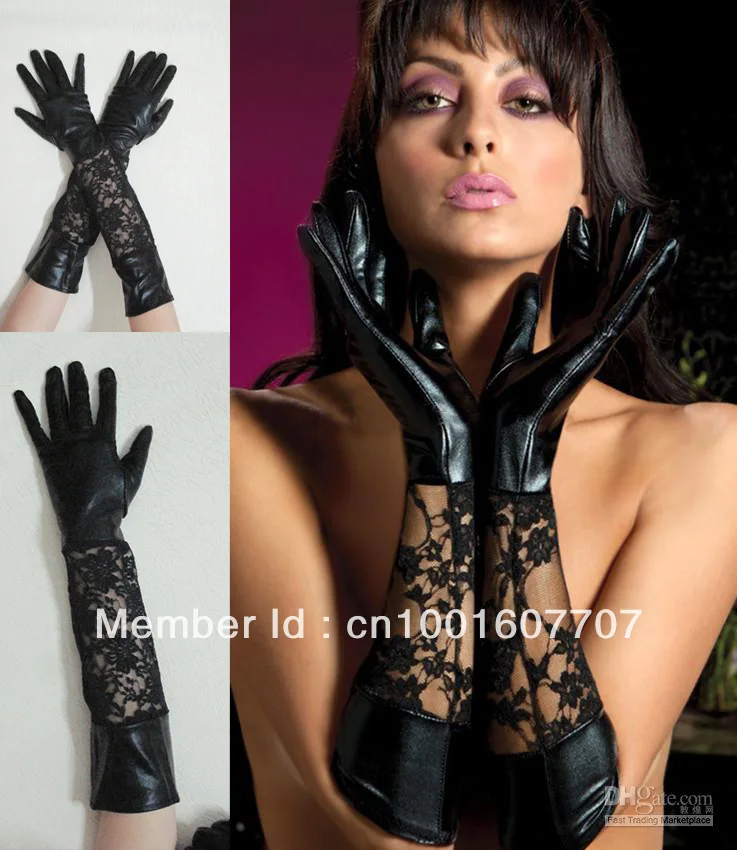 New fashion valuable girl Imitation Leather gloves with
