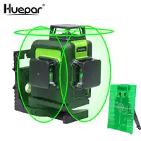 Huepar 12 เส้น 3D Cross Line เลเซอร์ระดับเลเซอร์ Beam Line Self-Leveling 360 แนวตั้งและแนวนอน Cross super ที่มีประสิทธิภาพ