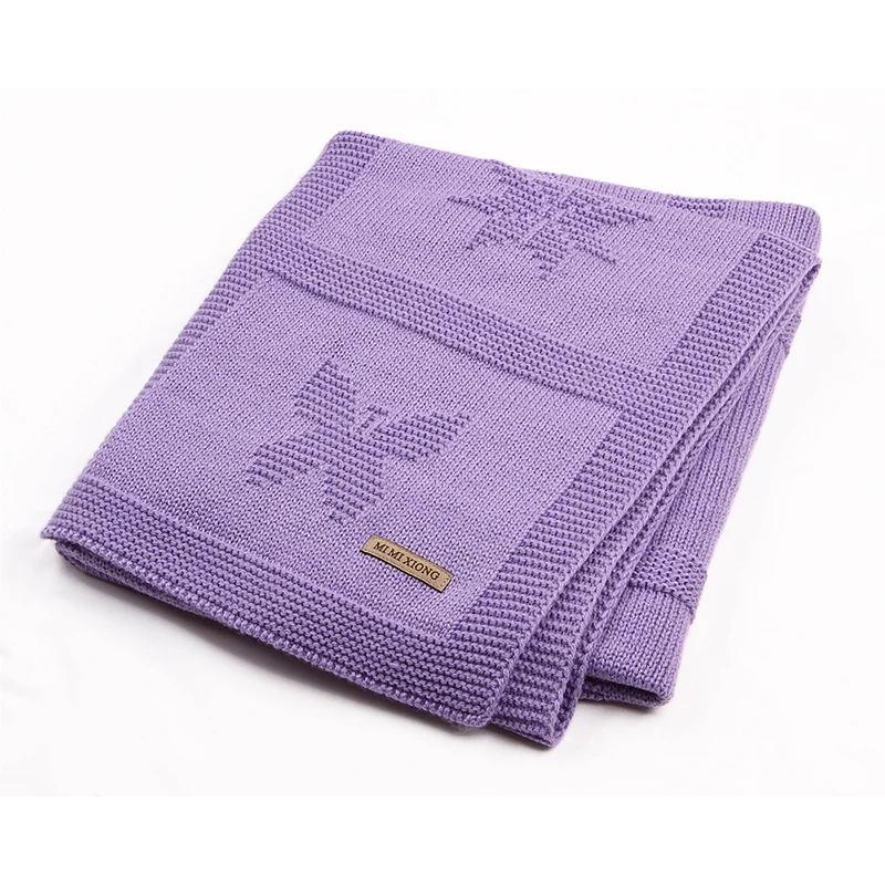 CieiK Baby Swaddle Blanket Knitted Soft Newborn Photography Wrap Children Toddler Floral Winter Bedding Stroller Linens 9575cm (23)