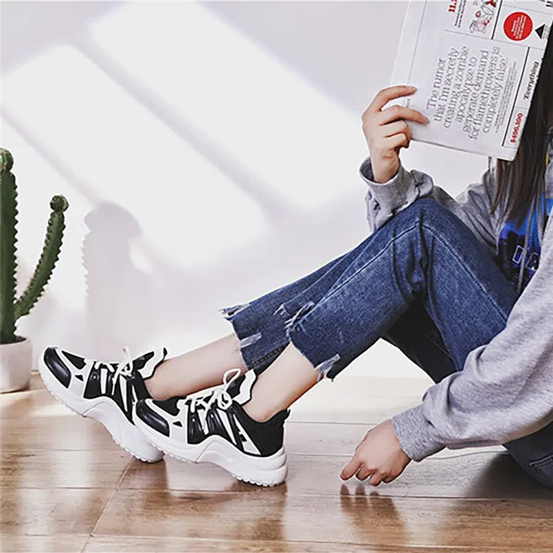 Women's casual sports shoes mesh breathable ladies shoes fashion sports shoes with soft high comfort shoes for female 40J17 (5)