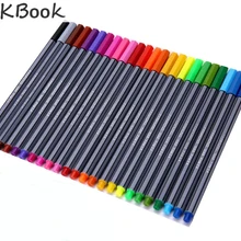 K& KBOOK 24 цвета 0,4 мм тонкий кончик художественный маркер ручка сверхтонкие Fineliner ручки гладкая эскизная ручка товары для рукоделия для анимации манга рисование