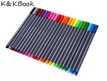 K KBOOK 24 Colors 0 4mm Fine Tip Art Marker Pen Superfine Fineliner Pens Smooth Sketch