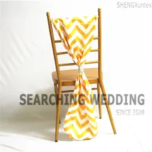 Атласная шевронная лента для стула включает пряжку для украшения стула Chiavari