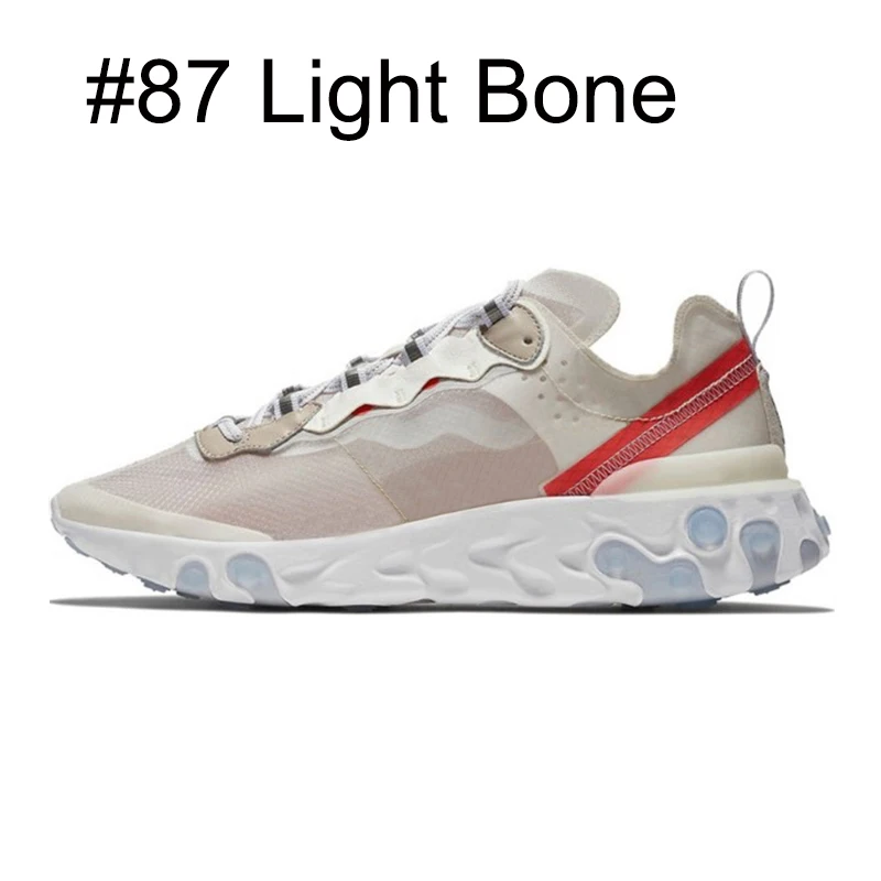 react element 87 55 Кроссовки для мужчин и женщин, антрацит, светильник, кость, тройной, черный, белый, красный, ORBIT, кроссовки, спортивные кроссовки - Цвет: Picture 2