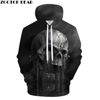 

Skull Hoodies 3D Skull Hoodie Sweatshirt Men Hoody Pullover Unisex Tracksuits Causual Male Streetwear Fashion Coat Brand Hoody
