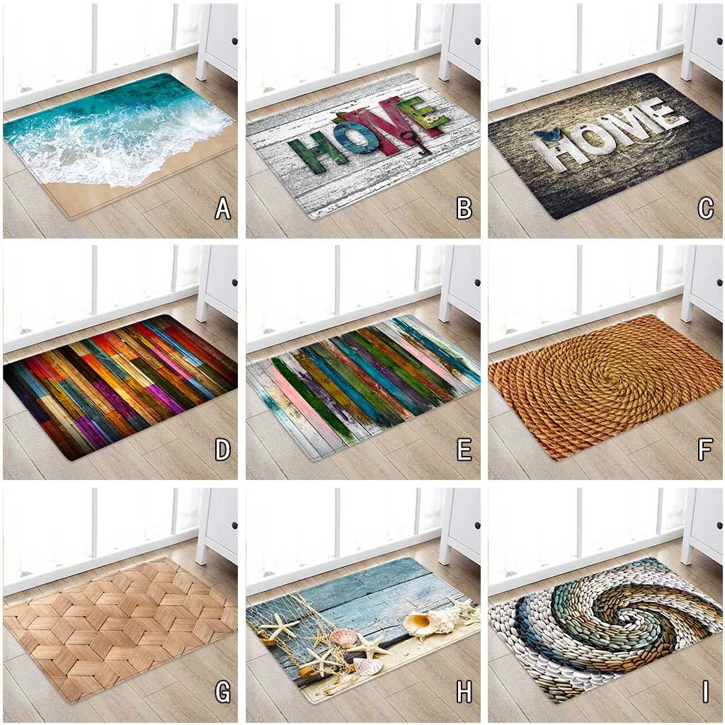 

Creative Europe Type 3D Printing Carpet Hallway Doormat Anti - Slip Bathroom Carpet Absorb Water Kitchen Mat/Rug G604