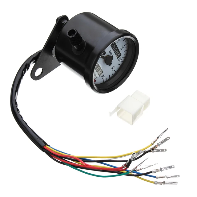 12V Motorcycle Dual Odometer KMH Speedometer Gauge Tachometer Gauge LED Indicator Back Light Signal Lamp