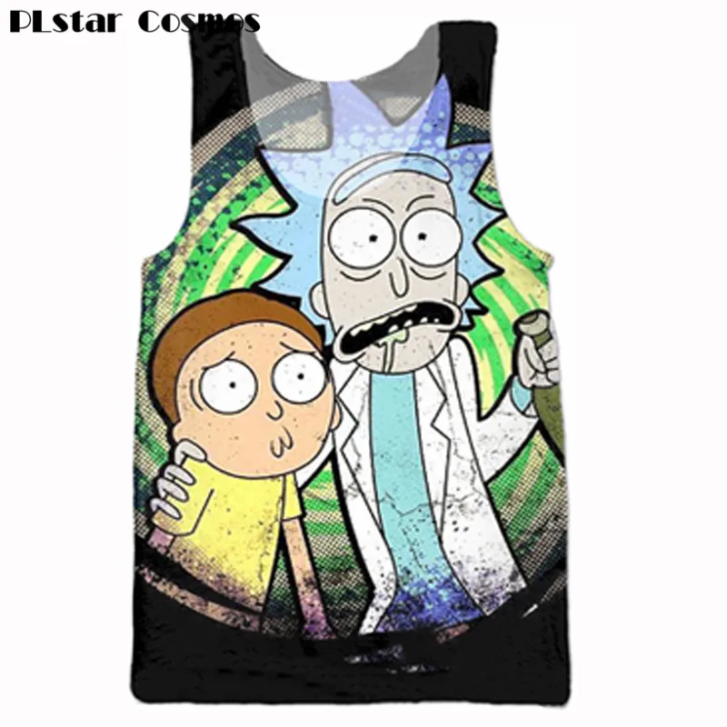 Rick And Morty 3d vest Cartoon Tank Tops Morty Print Men Women 3D Tank
