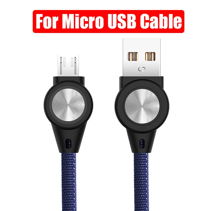 Кабель Robotsky 3A type C Micro USB для быстрой зарядки samsung S9+ S8 Xiaomi Mi8 huawei mate 10 Pro USBC MicroUSB Весенняя дата-линия - Цвет: Blue Micro USB