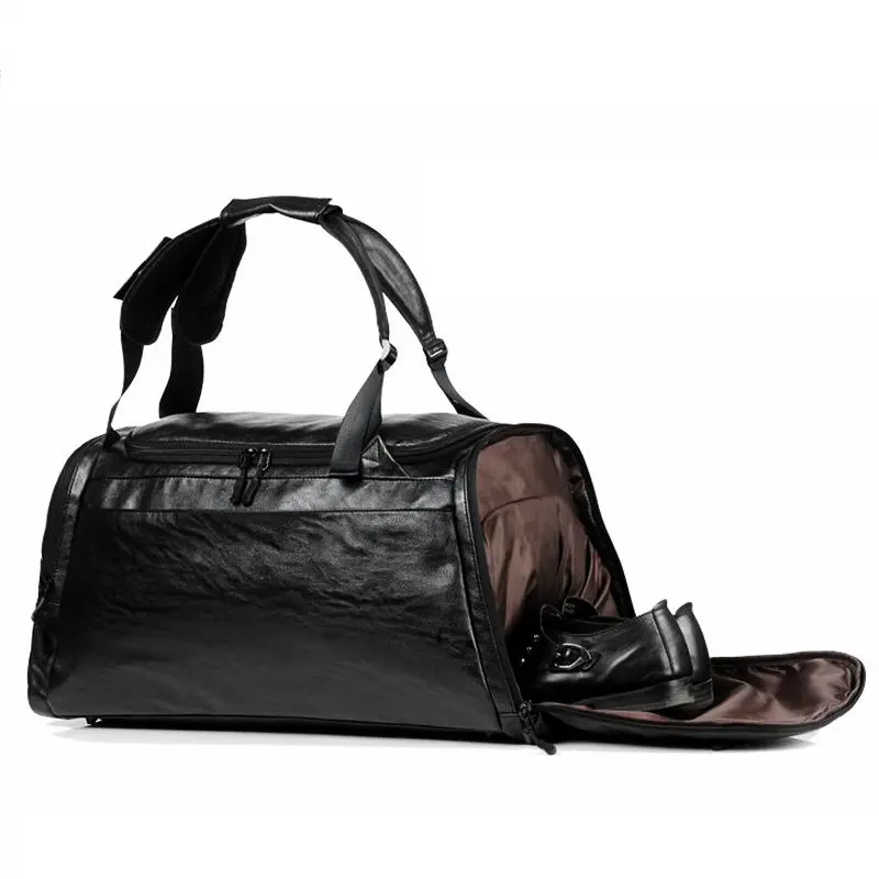 

Gym Bags Leather Sport Backpack Men Black Big PU Training Crossbody Bag Women Brown Yoga Fitness Backpack Travel Luaggage Bags
