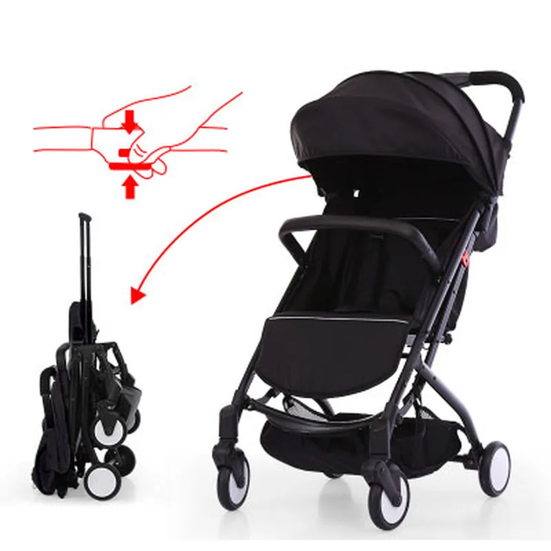 Супер Легкая летняя детская коляска складная Складная Автомобильная детская легкая коляска с зонтиком, подлокотник, нижняя корзина, коляска-коляска