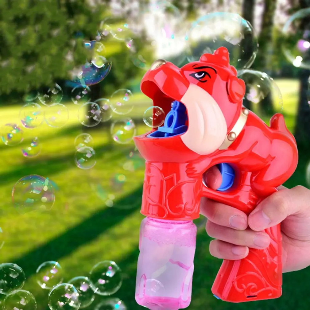 Kids Funny Cartoon Dog Bubble Blowing Machine Toys Automatic Flashing Music Children Colorful Soap Bubbles Toys Gift New sale