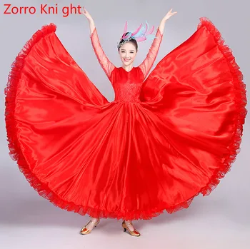 

[Zorro Kni ght] Brands 2018 New Chorus Performance Costumes Open Dance And Put On Skirts Adult Women Show Dance Dance Dress