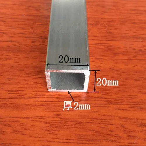 

Aluminum square tube 20mmx20mm thickness 2mm length 250mm diy model support aluminium profile 1pcs