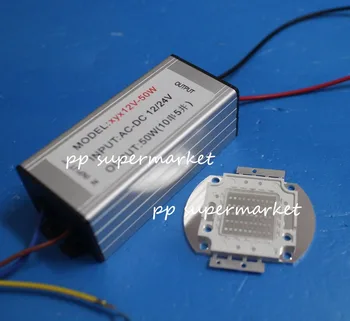 

Waterproof DC12V-24v 50W High Power LED Driver+ 50W UV 395nm Led Chip Diy