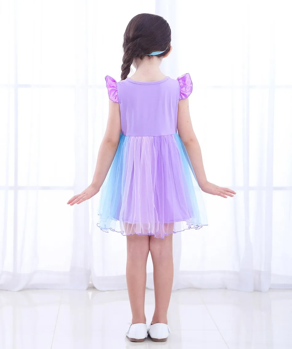 Girls Mermaid Princess Dresss (6)