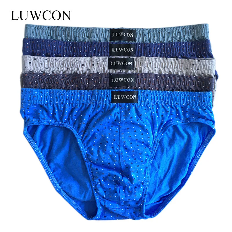 Мужские хлопковые трусы LUWCON удобное нижнее белье 4 шт./лот Новое поступление