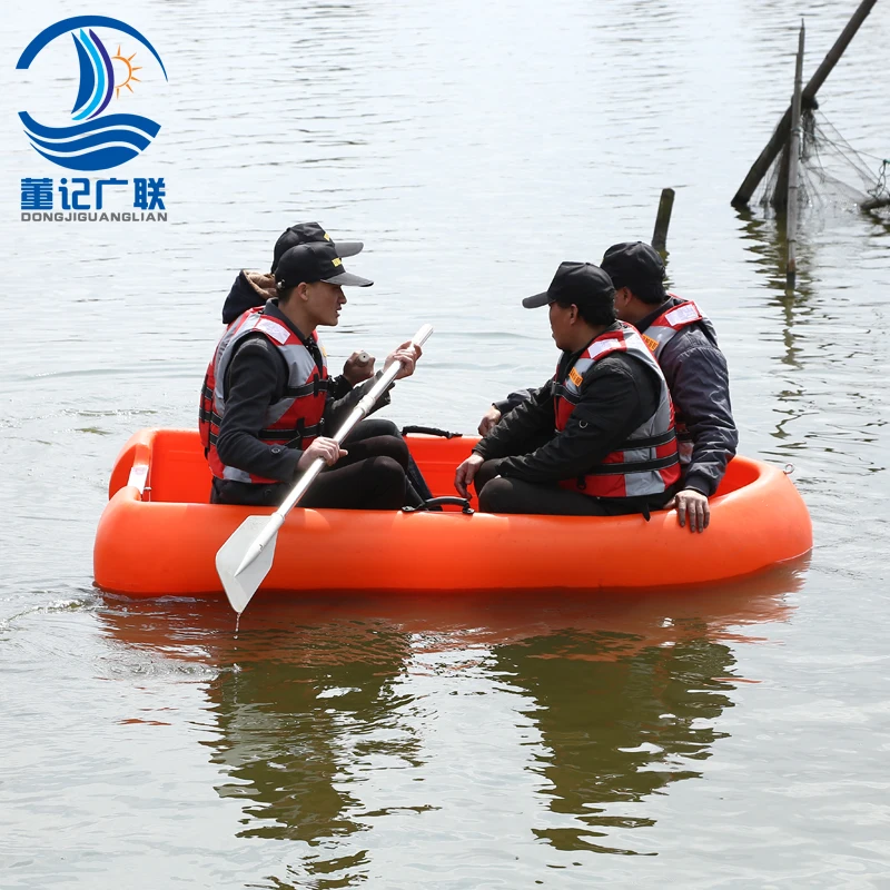 3.2m Portable Folding Boat Luya Fishing Boat 2/4/6 Person High Speed Hard  Bottom Assault Boat