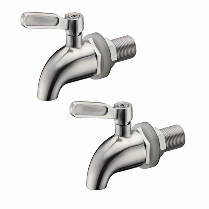Free-shipping-two-pieces-SUS-304-stainless-steel-Brew-Beer-Faucet-coffee-tap-Keg-Fermenter-Fridge