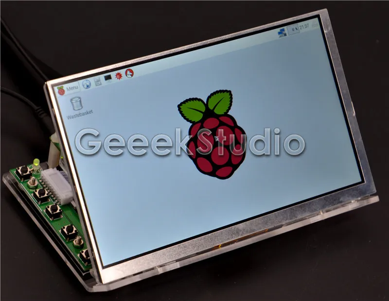 

Raspberry Pi 7 Inch 1024*600 LCD Screen Display Monitor with Driver Board ( HDMI VGA 2AV ) & Transparent Clear Acrylic Bracket