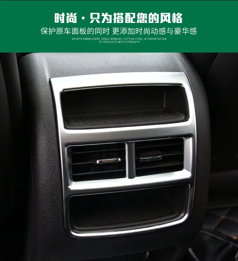 

2PCS/SET Stainless Steel Rear Seat Air Outlet Frame For Cadillac XT5 Z2EA1349