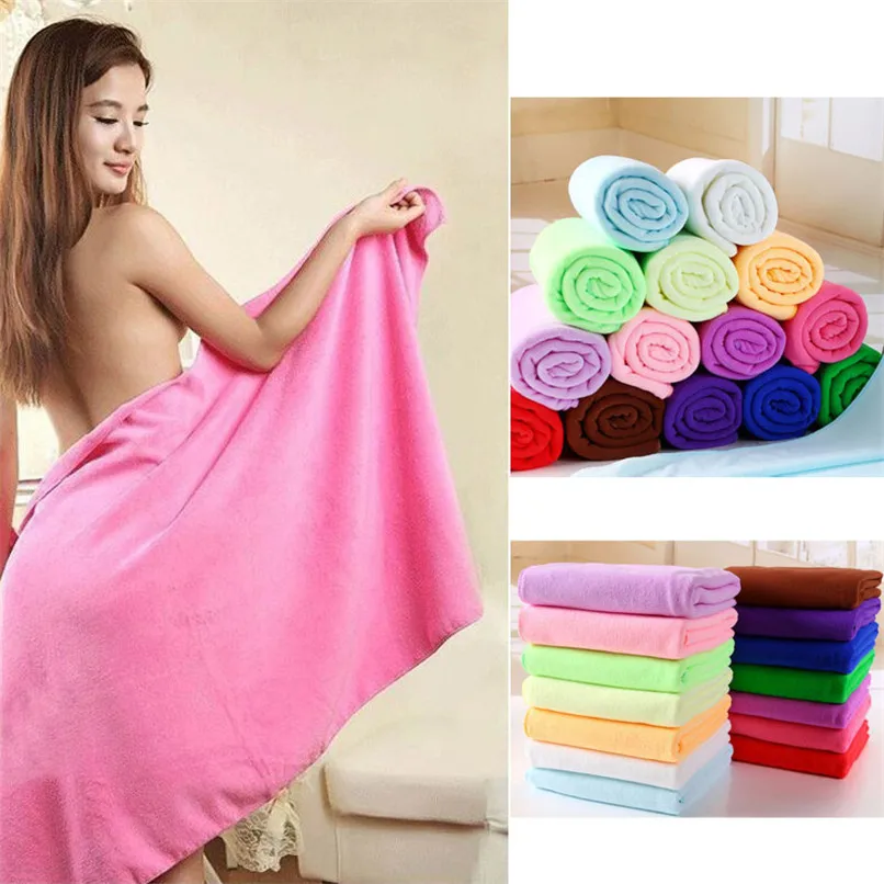 75x140cm Bath Towel Absorbent Microfiber Drying Bath Beach Towel Washcloth Shower bathroom accessories #2y30 (6)