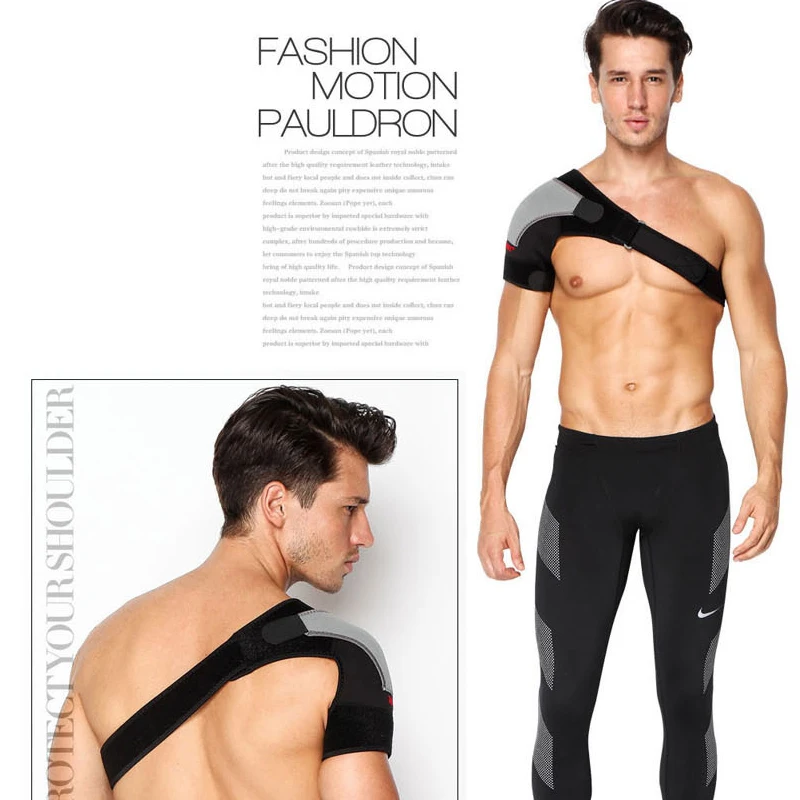 

Adjustable Sport Pressure Shoulder Pad Belt Support Shoulder Weightlifting Exercise Training Pauldron Spaulders Protective Gear