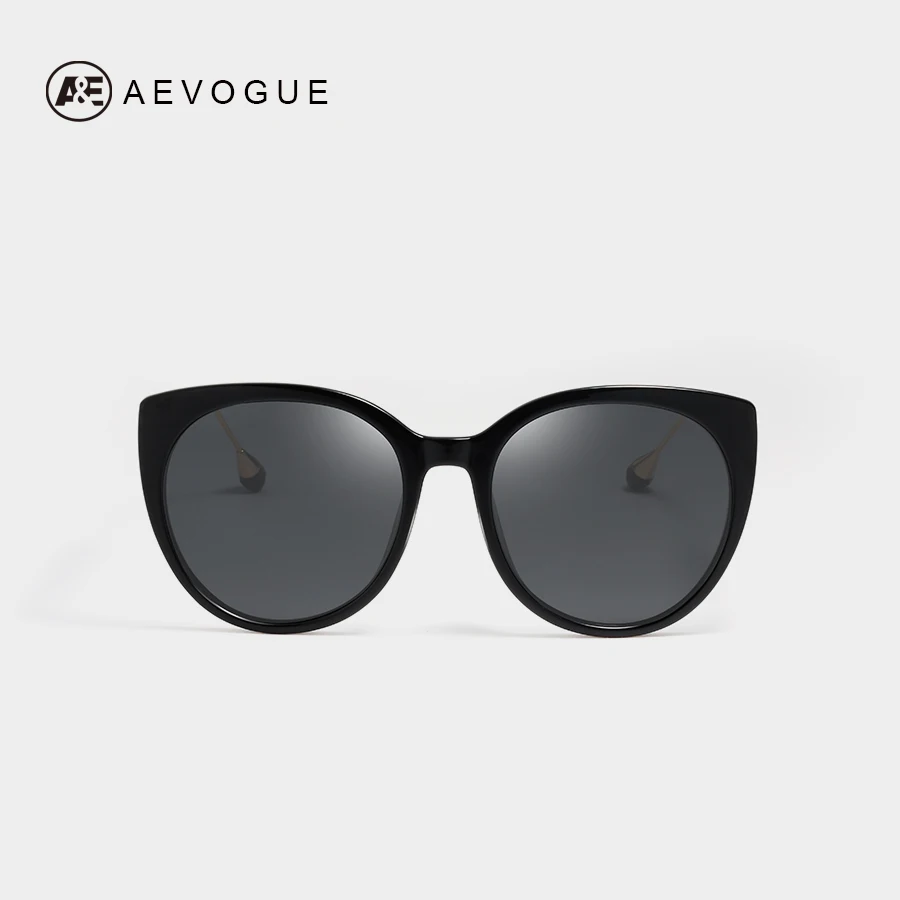 

AEVOGUE Polarized Sunglasses Women Cat Eye Star Rivets Decoration Gradient lens Transparent Frame Sun Glasses Female AE0629