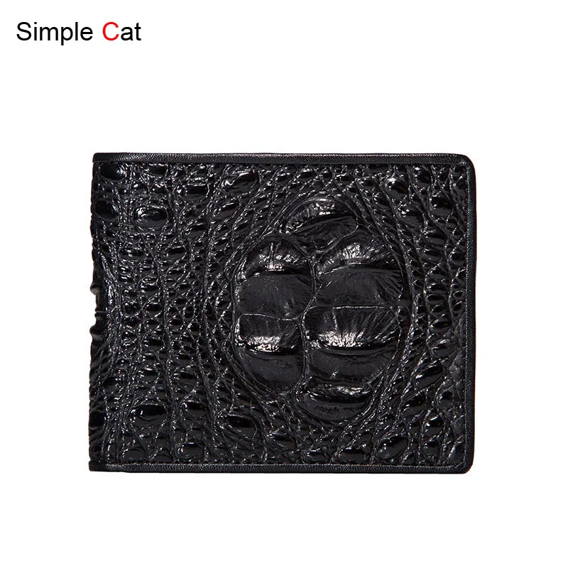 

Men Thin Wallets Alligator Pattern Male Wallet Short Leather Crocodile Wallet For Credit Card With Coin Holder Designer