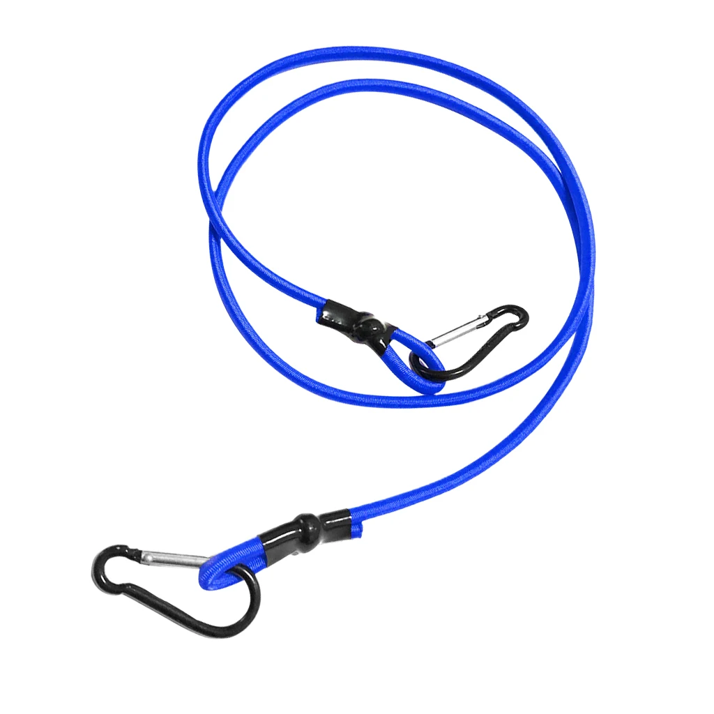 0.16 inch Elastic Kayak Canoe Tow Leash Tow Line Securing Lanyard with 2 Aluminum Carabiner Snap Hooks Kayak Tow Line