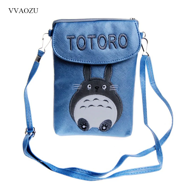 Japan Anime Totoro PU Leather Messenger Bags Cute Girls Women Phone