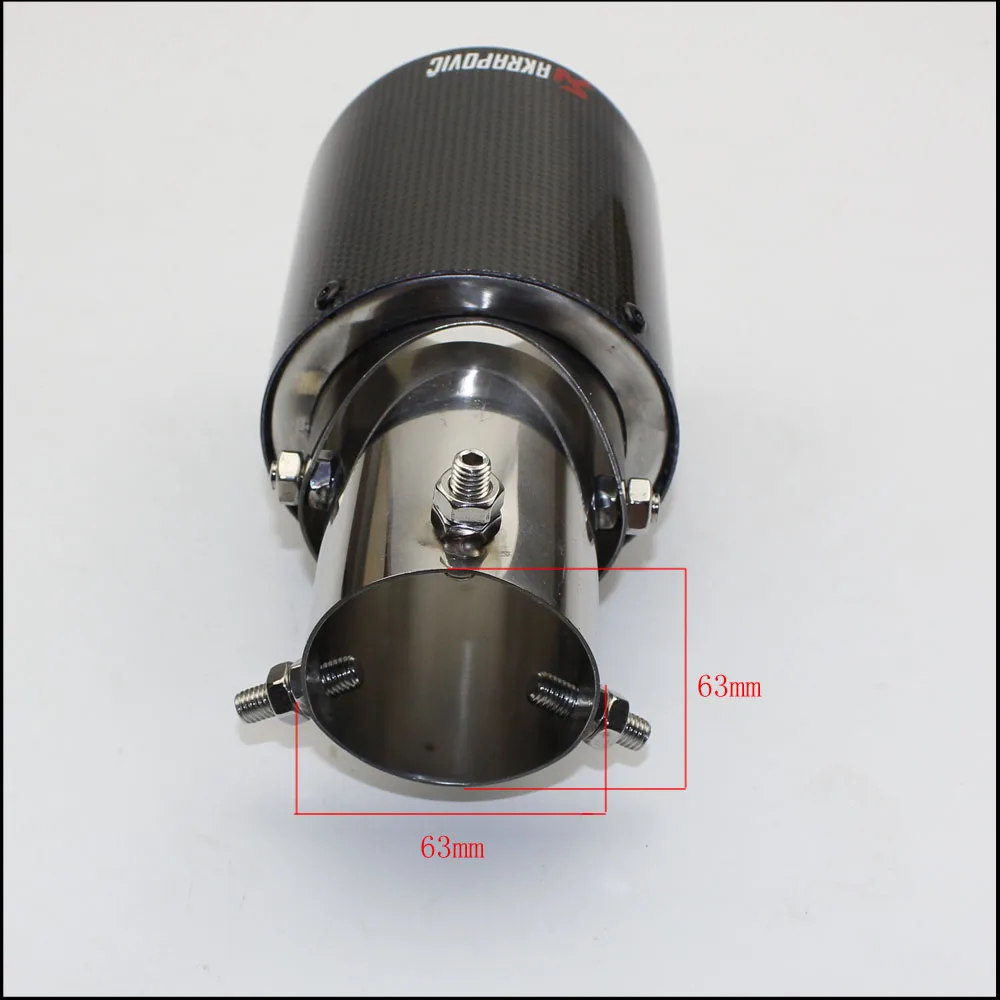 Автомобильный Стайлинг Глянцевая+ нержавеющая сталь AK Akrapovic выхлопная труба Отрегулируйте 45 градусов глушитель для универсальных углеродных выхлопных наконечников
