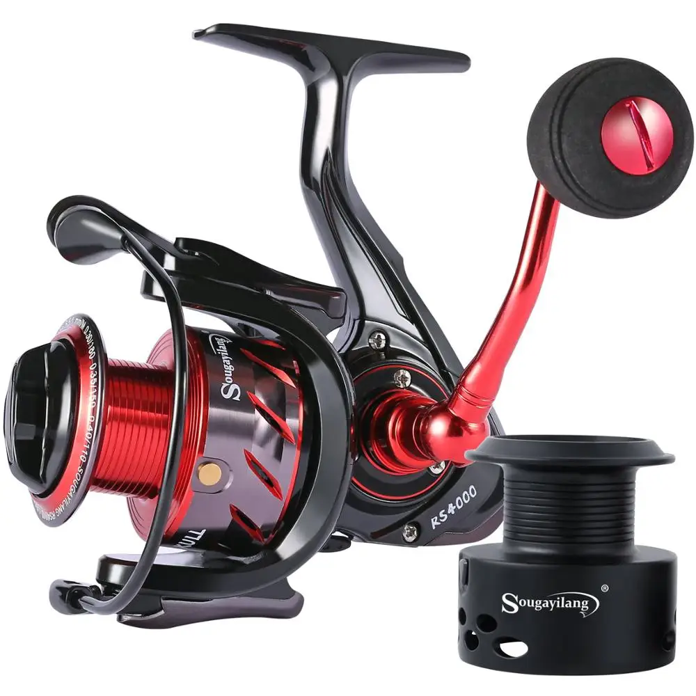 Carrete de pesca Sougayilang 13 + 1BB x-ship Gearing Silent Drive SVS sistema de frenado carretes giratorios con repuesto gratis carrete Carrete de pesca Sougayilang 13 + 1BB x-ship Gearing Silent Drive SVS sistema de frenado carretes giratorios con repuesto gratis carrete