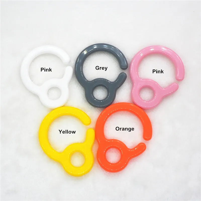 Chenkai 10pcs baby dummy pacifier Hook Food Grade PP Baby shower Teether Toy Attach to Car seat